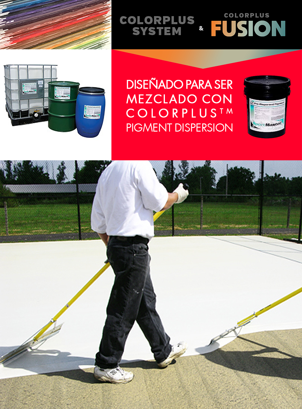 Selladores QR superficies deportivas: COLORPLUS™ SYSTEM - NEUTRAL CONCENTRATE™