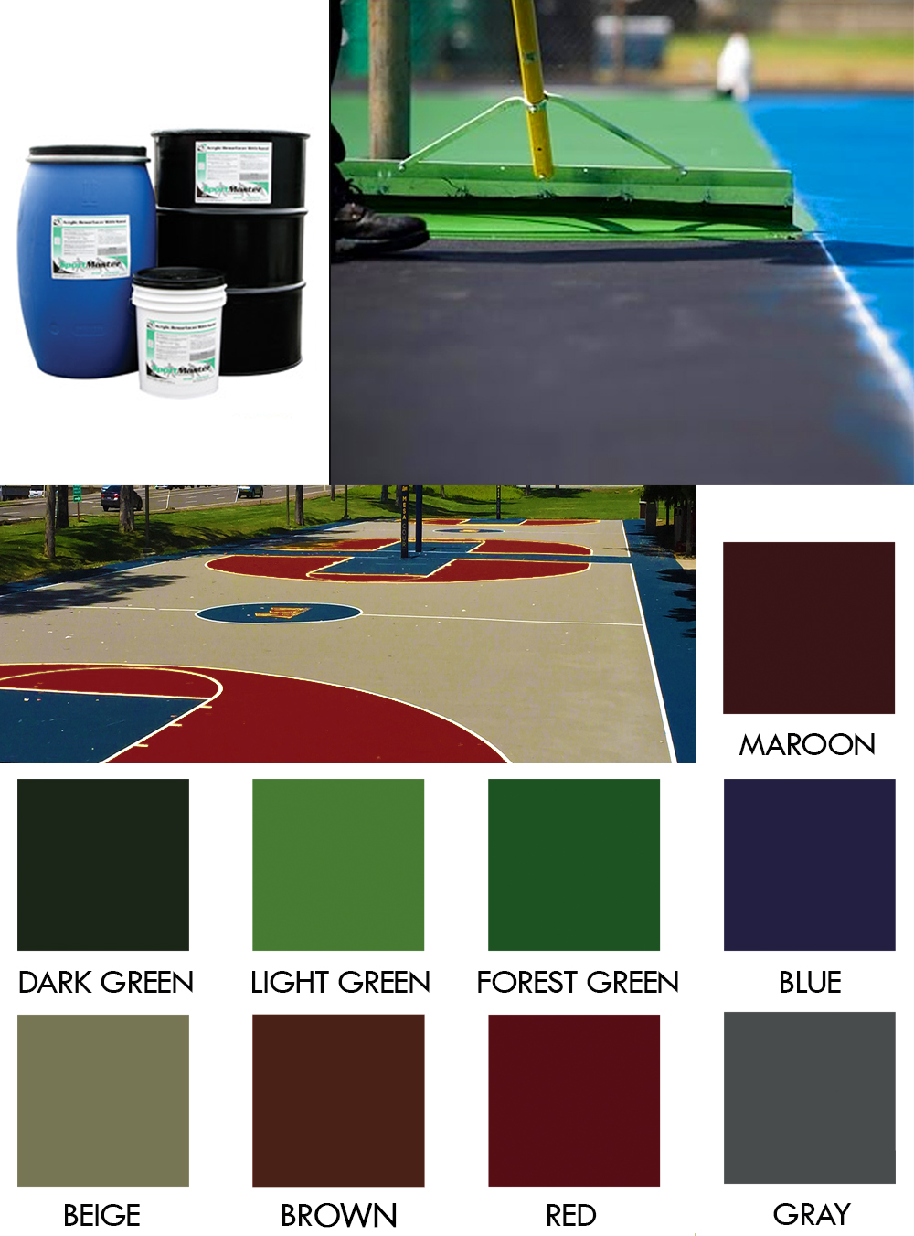 Selladores QR superficies deportivas: SPORTMASTER® STANDARD SYSTEM - COLOR CONCENTRATE